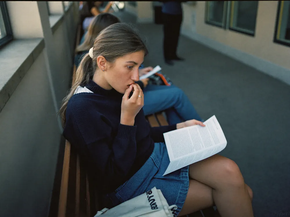 ansia da esame: studente universitario prima di un esame